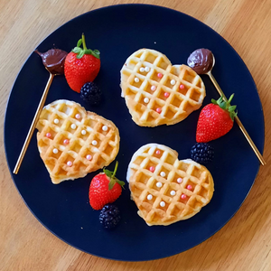 Frozen Mini Heart Waffles