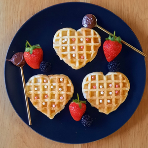 Frozen Mini Heart Waffles