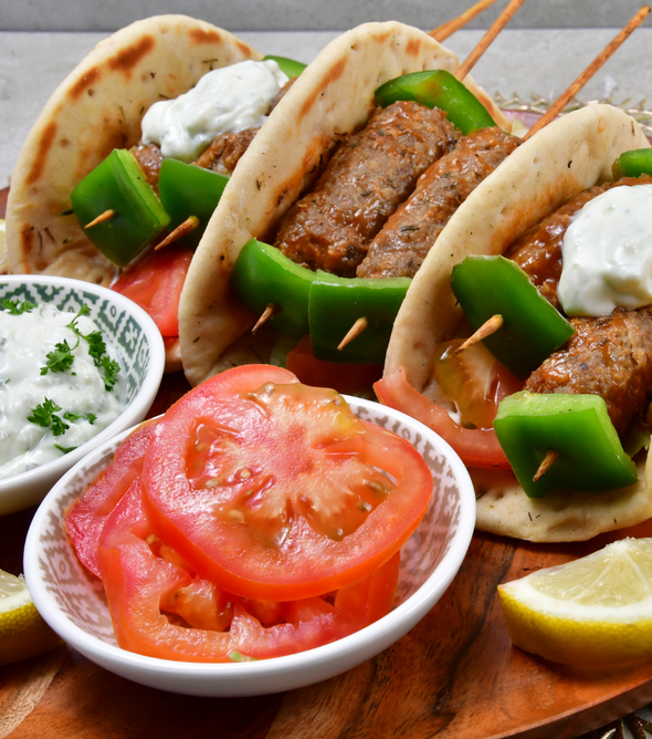 Frozen Beef Kofta and Pita Bread (10 Kofta and 10 Pita)