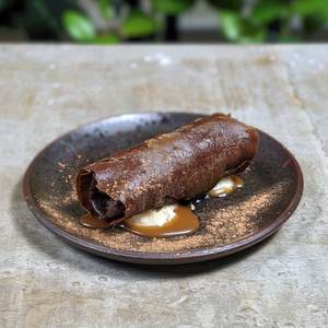 Frozen Salted Caramel and Chocolate Springrolls